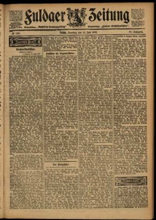 Zweite Ausgabe vom Samstag, den 11. Juli 1903.