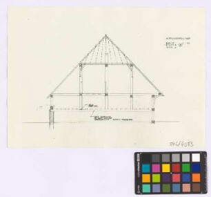 Gutach (Landkreis Emmendingen): Hippenseppenhof. Haupthaus (Querschnitt Binder 7)