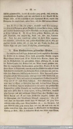 VI. Constructionen galvanischer Säulen