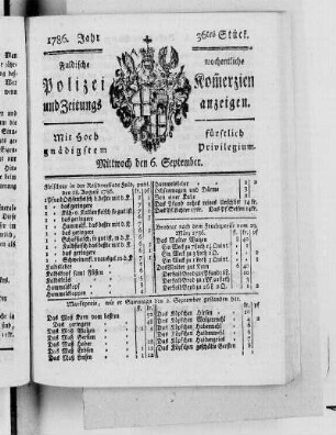 36tes Stück., Ausgabe vom 6. September 1786