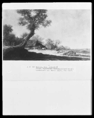 Landschaft mit Hütte