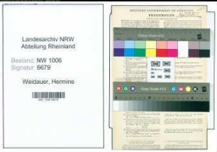 Entnazifizierung Hermine Weidauer , geb. 10.02.1886 ()