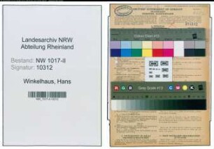 Entnazifizierung Hans Winkelhaus , geb. 27.08.1900 (Schleifer)
