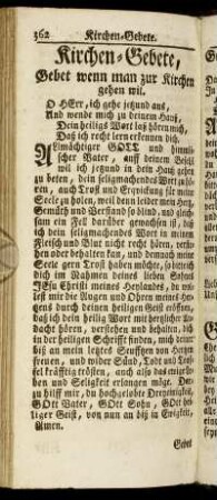 Kirchen-Gebete, - Sonderbahre Gebete.