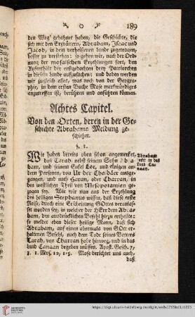 Achtes Capitel