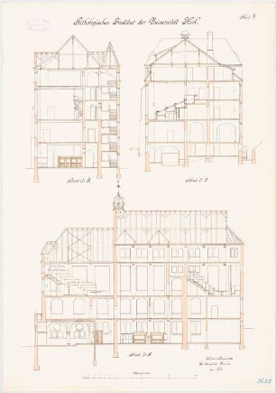 Pathologisches Institut der Christian-Albrechts-Universität Kiel: Querschnitte 1:100