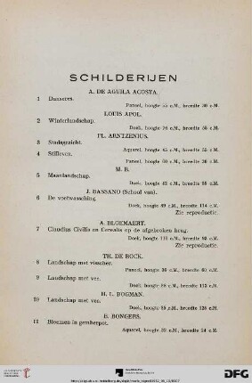 Schilderijen (Nr. 1-172)