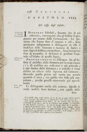 Capitolo VIII. Del Sesso degl' Insetti.