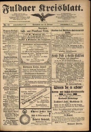 Zweite Ausgabe vom Samstag, den 14. Februar 1903.