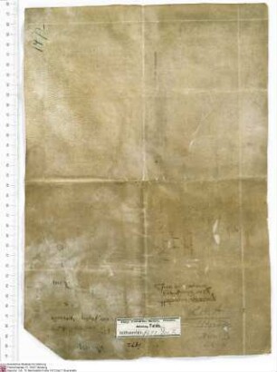 Peregrinus Spichershusen von Kassel, Kleriker der Diözese Mainz, Notar kaiserlicher Autorität, setzt ein Notariatsinstrument auf. Johann Schickebe...