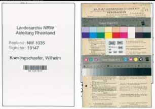 Entnazifizierung Wilhelm Kaestingschaefer , geb. 27.09.1898 (Kaufmann)