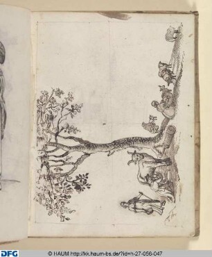 Zeichenkurs: Hirten und Ochsen unter einem Baum