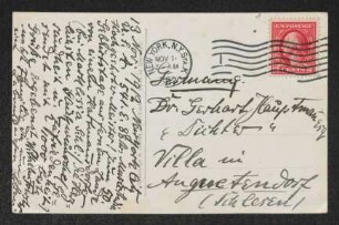 Brief von Wilhelm Förster und Elsa Foerster an Gerhart Hauptmann