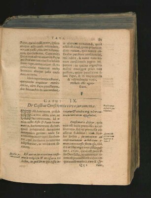 Caput IX. De Casibus Conscientiae circa iuramenta.