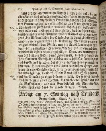 Predigt am 7. Sonntag nach Trinitatis. - Predigt am 9. Sonntag nach Trinitatis.
