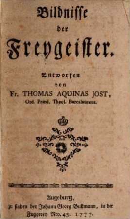 Bildnisse der Freygeister
