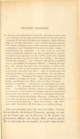 Chapitre troisième. On annonce aux prisonniers de Nagasaki, ...
