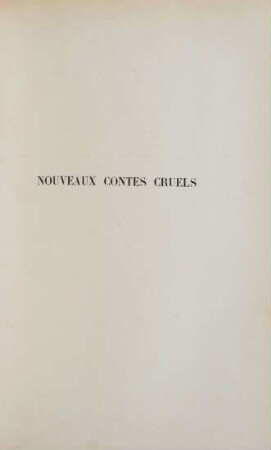 Nouveaux contes cruels