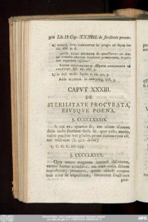 Caput XXXIII. De Sterilitate Procurata, Eiusque Poena.