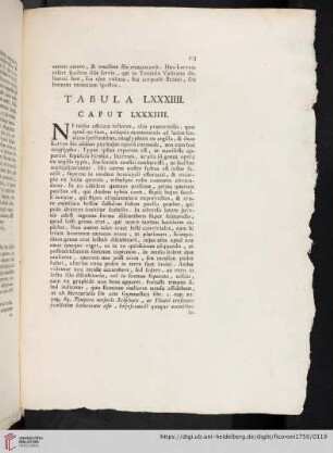 Tabula LXXXIIII. Caput LXXXIIII