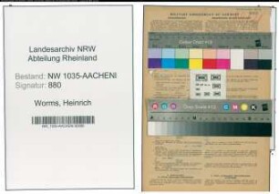 Entnazifizierung Heinrich Worms , geb. 11.01.1920 (Steiger)