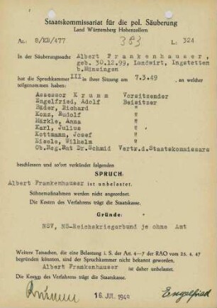Frankenhauser, Albert