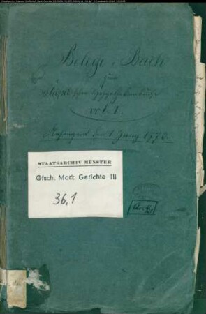 Belege zum Hypothekenbuch des Gerichts Stiepel