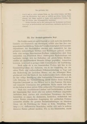 III. Der deutsch-gothische Styl.