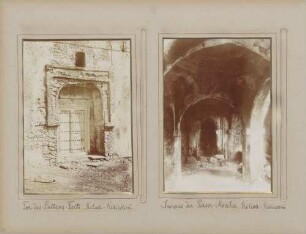 links: Tor des Sultans-Forts, Kilwa-Kisiwani rechts: Inneres der Perser-Moschee, Kilwa-Kisiwani
