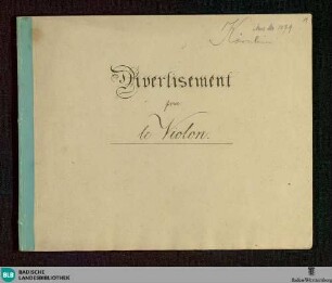 Divertimentos - Don Mus.Ms. 1079 : vl, orch; F