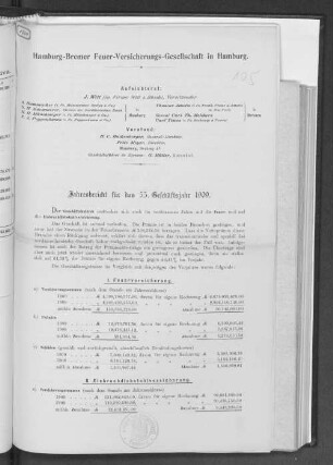Jahresbericht für das 55. Geschäftsjahr 1909.