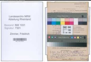 Entnazifizierung Friedrich Zimmer , geb. 00.00.0000 (Polizeisekretaer)