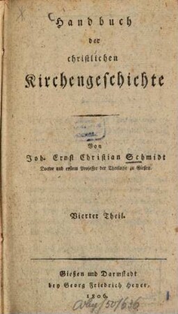Handbuch der christlichen Kirchengeschichte, 4