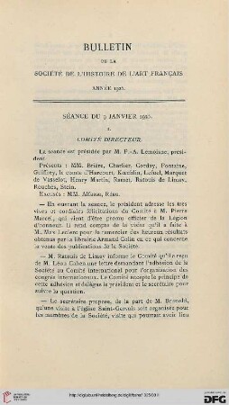 Séance du 9 janvier 1925