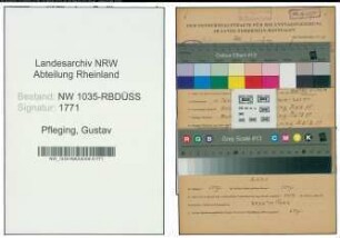 Entnazifizierung Gustav Pfleging , geb. 16.01.1898 (Markenmeister)