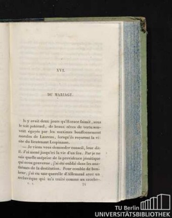 XVI. Du Mariage.