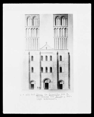 Caen, La Trinité, Ansicht von Westen