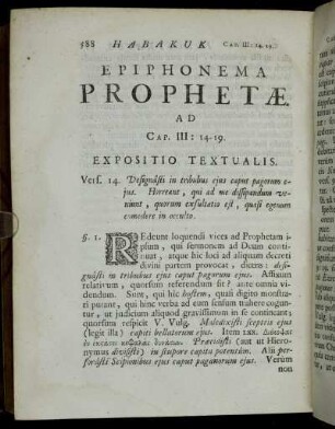 Epiphonema Prophetæ. Ad Cap. III: 14-19.
