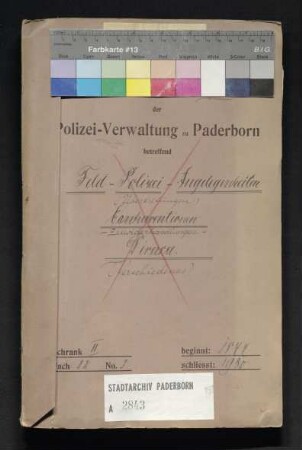 Feldpolizei-Angelegenheiten: Übertretungen, Zuwiderhandlungen, Verschiedenes