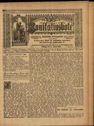 Erste Ausgabe vom Sonntag, den 16. Januar 1910.