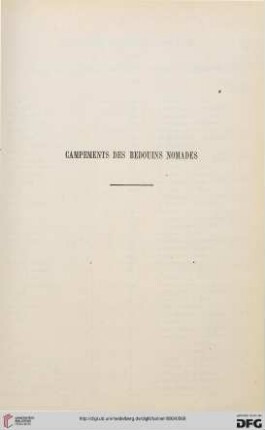 Campements des bedouins nomades