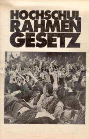 Sonderdruck des Bundesministeriums für Bildung und Wissenschaft zum Hochschulrahmengesetz von 1973