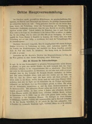 Dritte Hauptversammlung