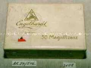 Pappschachtel für 50 Stück Zigaretten "Engelhardt Magnifizenz"