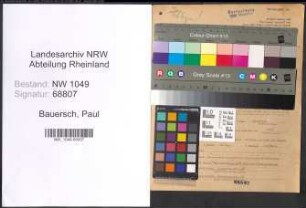 Entnazifizierung Paul Bauersch , geb. 09.04.1900 (Schuster)