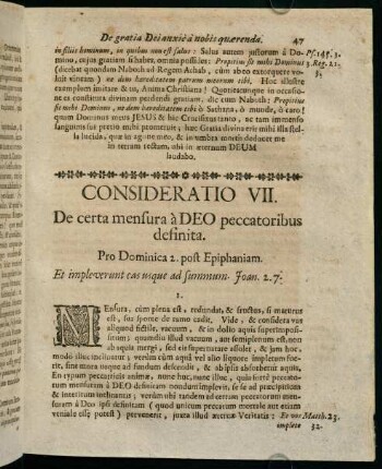 47-55, CONSIDERATIO VII. De certa mensura à DEO peccatoribus definita.