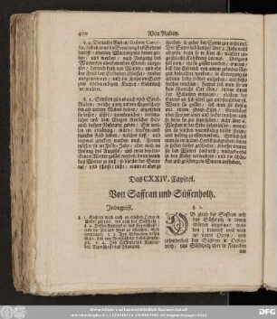 Das CXXIV. Capitel. Von Saffran und Süssenholtz.