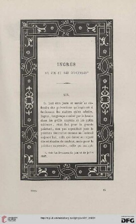 23: Ingres, [3] : sa vie et ses ouvrages