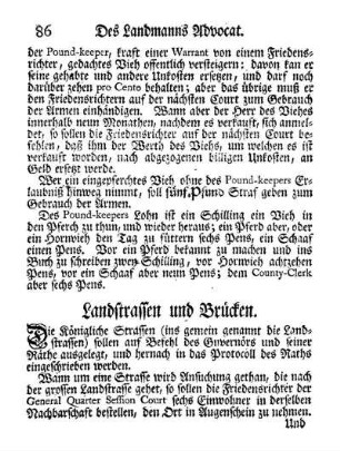Landstrassen und Brücken.