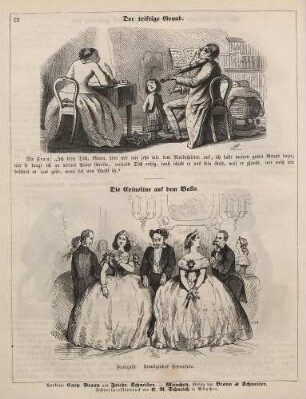 "Der triftige Grund" "Die Crinoline auf dem Balle"